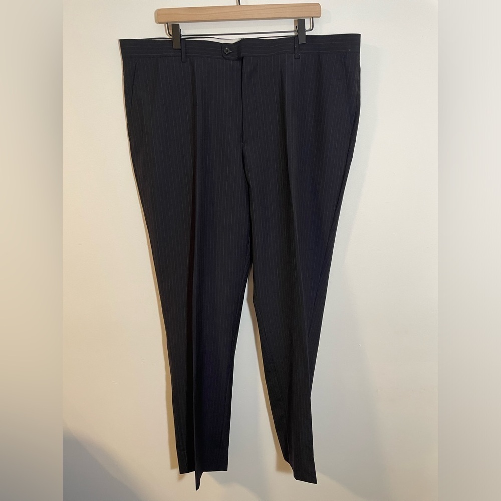 Ezra K Signature Gold Super 120’s Wool Suit Blue Jacket 46L Pants 40L Italy EUC - Picture 6 of 16